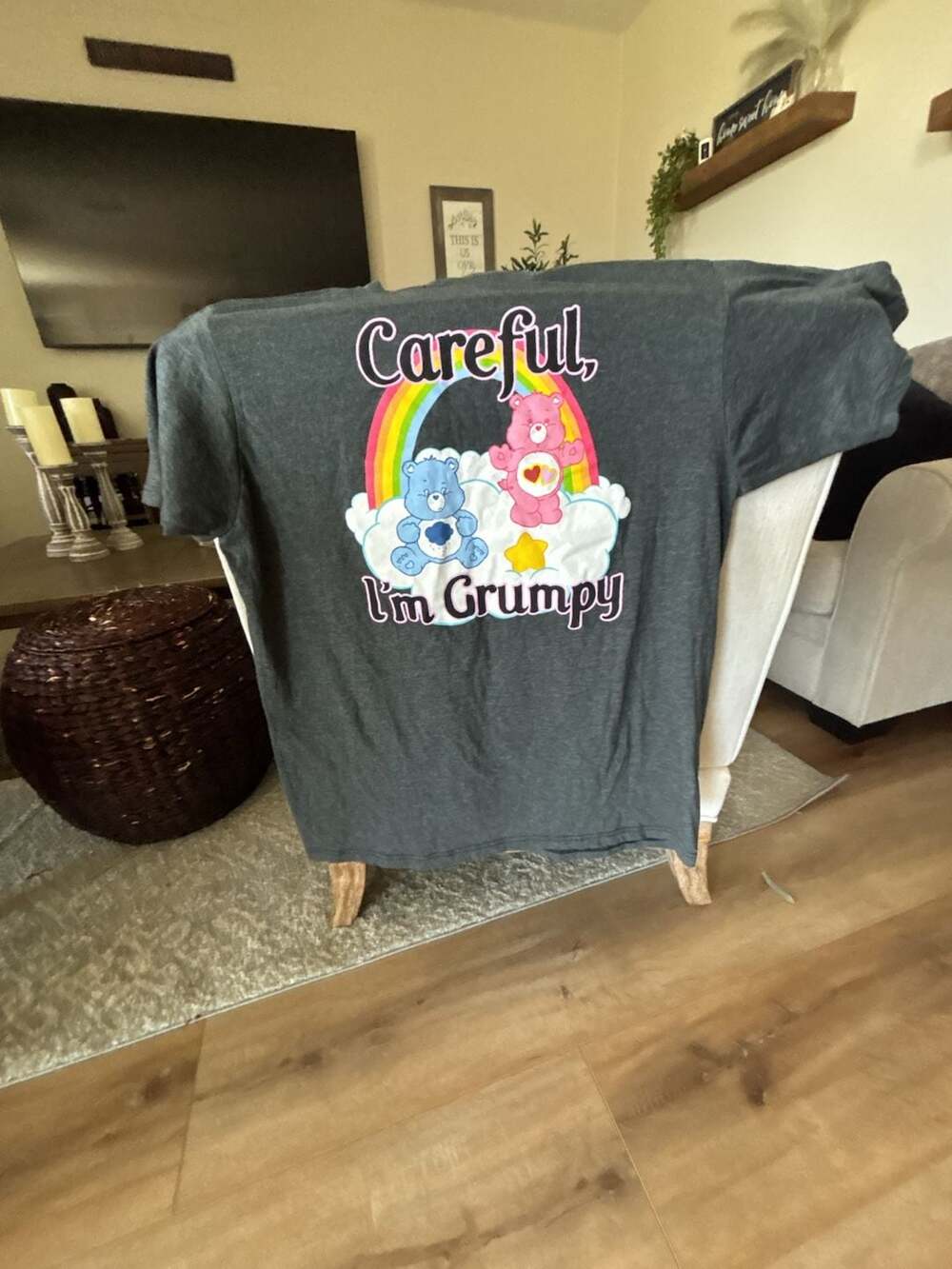 Ripple Junction Care Bears Careful I'm Grumpy Graphic T-Shirt Charcoal Gray